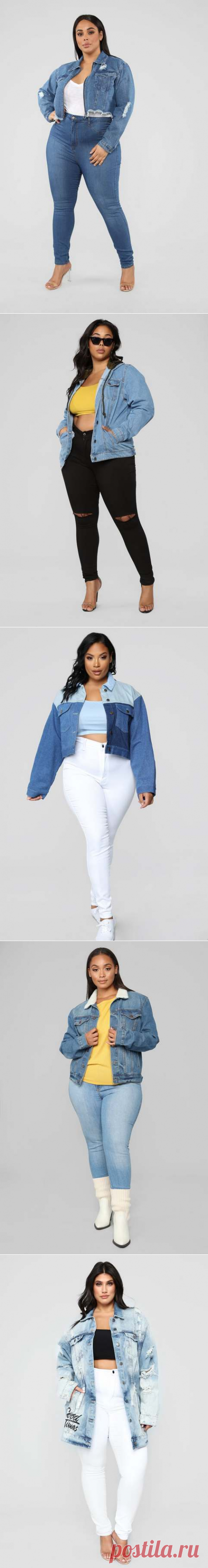 Джинсовые куртки для полных девушек американского бренда Fashion Nova весна-лето 2019 (60 фото)