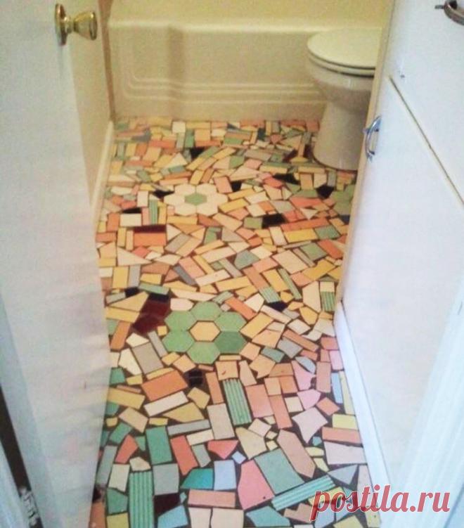Наливной пол из плитки Модная одежда и дизайн интерьера своими руками