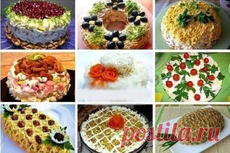 КУРИНЫЕ  СЛОЁНЫЕ - 9 ТОП !  **Красная шапочка, Леший, Морской, Опёнок, Женский каприз, Куриный торт, Нежность, Золотой розан, Ананас.