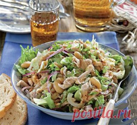Салат из курицы и фасоли, салат. Пошаговый рецепт с фото на Gastronom.ru