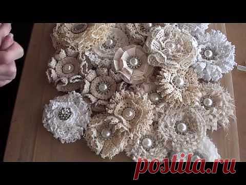 Нежные цветочки шебби шик. Видео мастер-класс.