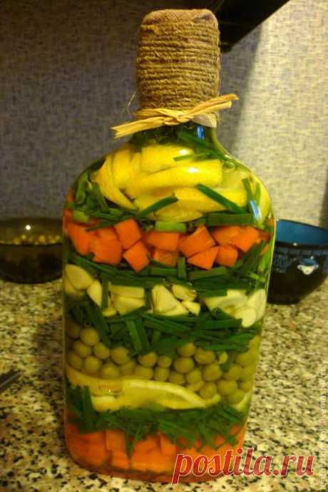 Бутылочка с овощами
