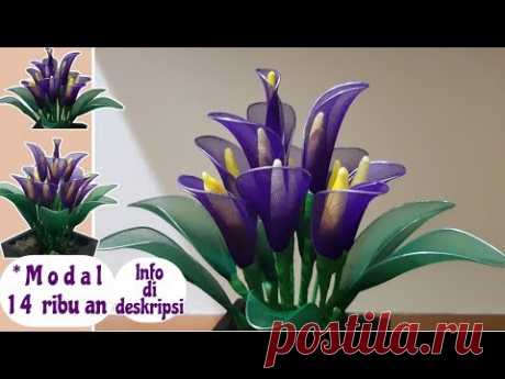 Bunga Calla lily lengkap dengan harga bahan² nya | Nylon Calla Lily DIY