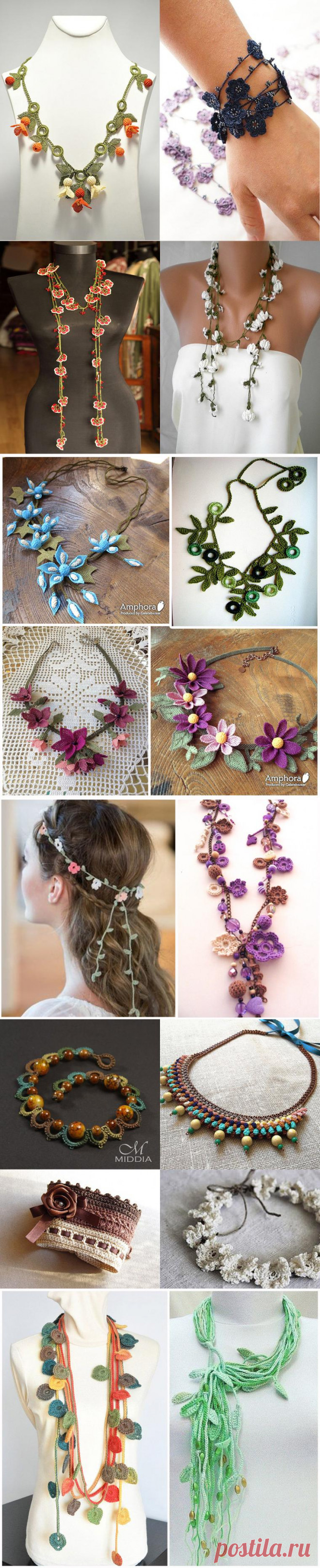 Потрясающие вязаные браслеты и серьги