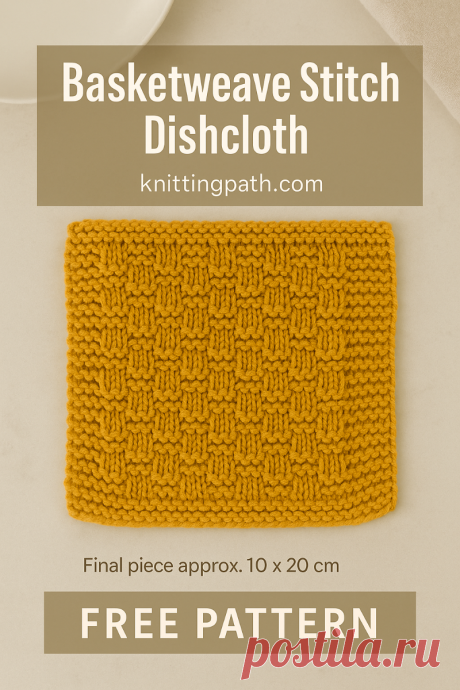 Basketweave Stitch Dishcloth
