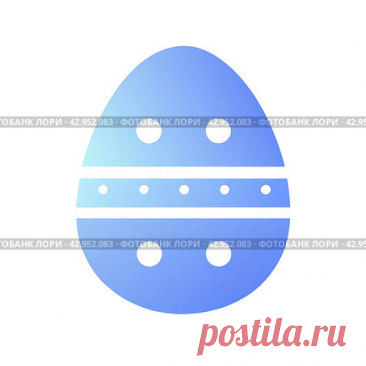 A blue Easter egg with white stripes and dots. Sense of calmness and serenity. The dots on the egg add a playful and whimsical touch. AI generative art. Стоковое AI-изображение, AI-художник Ilaronsia / Фотобанк Лори