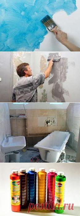 Особенности покраски стен в ванной комнате