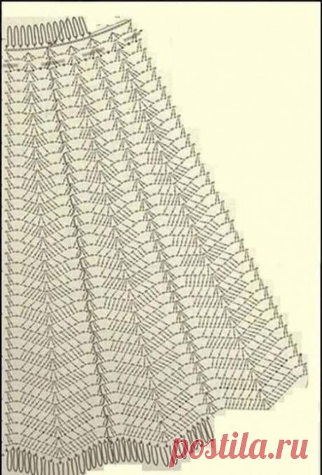 Простая юбка для любителей вязать крючком