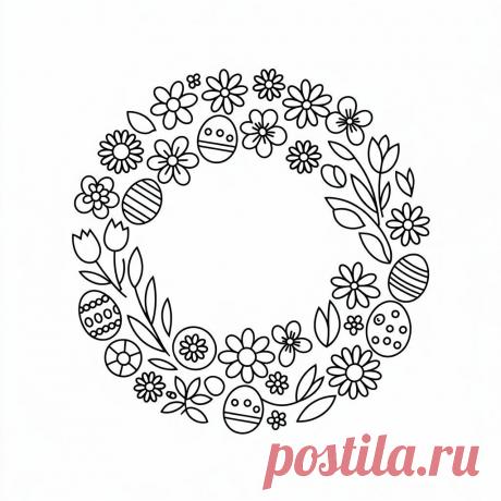 Арт - раскраски к пасхе