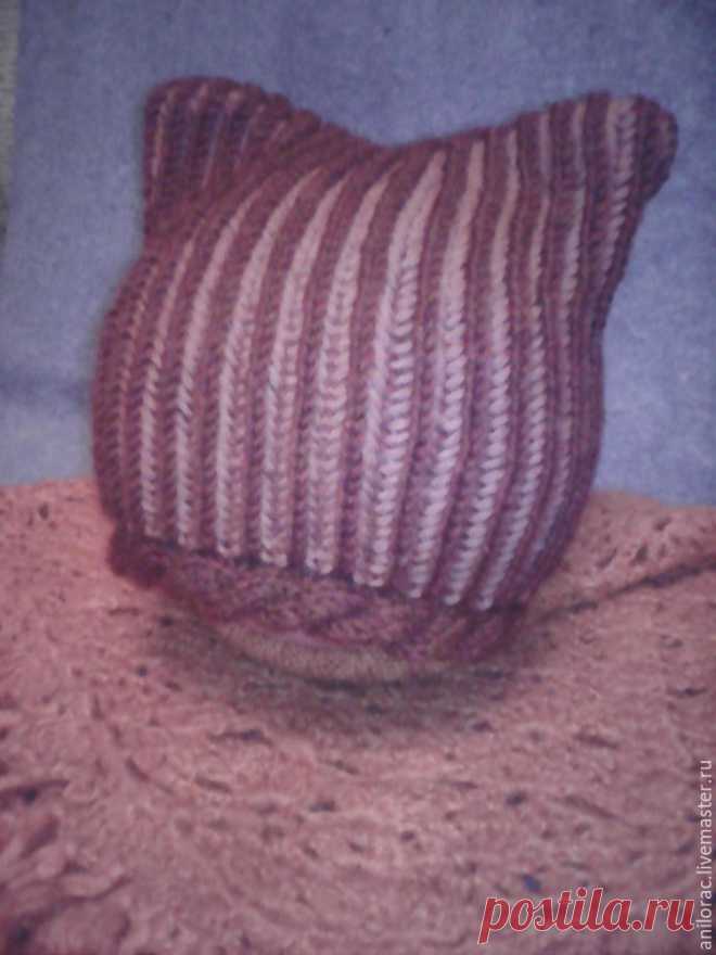 Вяжем по кругу котошапку в технике «бриошь» – Ярмарка Мастеров