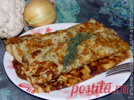 Блинчики с сыром и зеленью