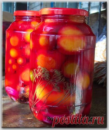 Помидоры в ярком маринаде