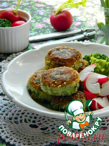 Постные шарики из брокколи и картофеля Кулинарный рецепт