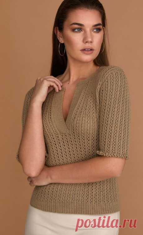 Вязаный топ Tan