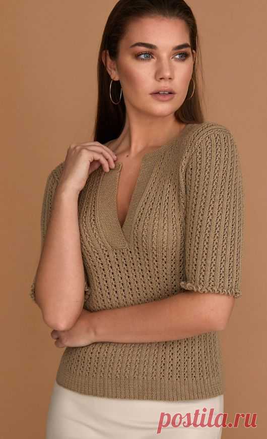 Вязаный топ Tan