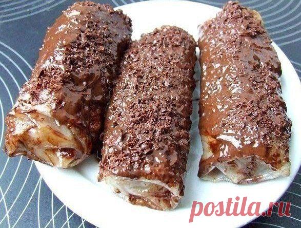 Вьетнамские блинчики с бананами и шоколадом | Готовим вместе