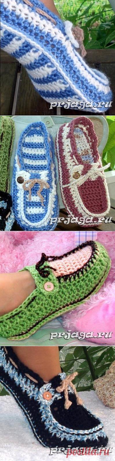 Великолепные тапочки крючком от Genevive_Too