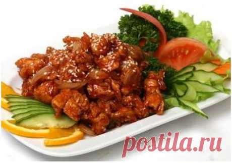 Курица с кунжутом