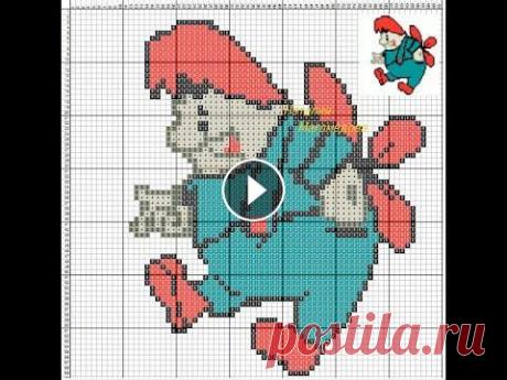 Схемы для вязания жаккарда.Герои мультфильмов. Подборка схем для вязания жаккарда.Схемы детские,это герои старых мультфильмов.Я по таким схемам вяжу подушки для детей....