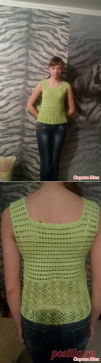 . Летняя маечка-топик для девочки - Все в ажуре... (вязание крючком) - Страна Мам