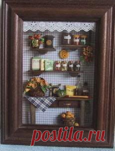 KiTCHeN SCeNe RooM BoX ____Cuadro con escena de cocina