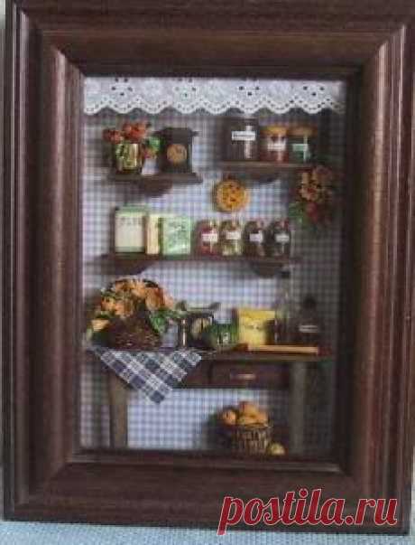 KiTCHeN SCeNe RooM BoX ____Cuadro con escena de cocina