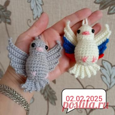 Брелок «Голубь» крючком