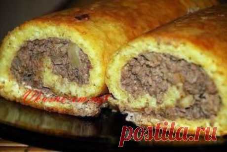 Сырно - мясной рулет