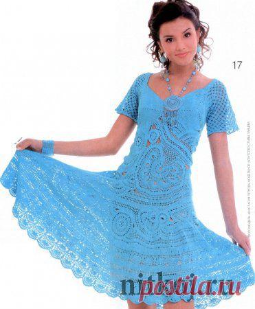 Ажурное платье » Ниткой - вязаные вещи для вашего дома, вязание крючком, вязание спицами, схемы вязания