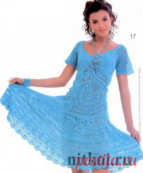 Ажурное платье » Ниткой - вязаные вещи для вашего дома, вязание крючком, вязание спицами, схемы вязания