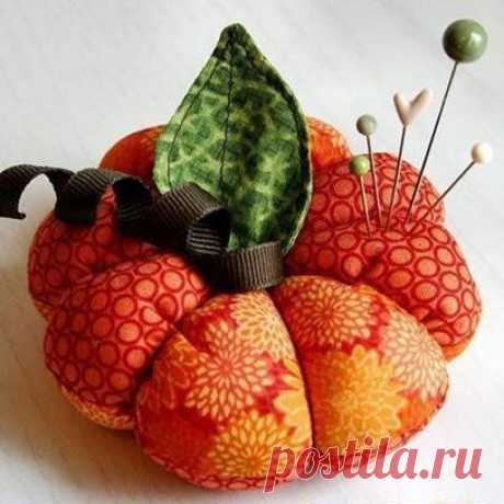 Игольница &quot;Тыковка&quot; своими руками.