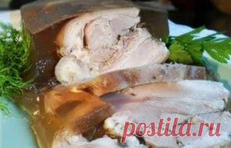 Рулька в пикантном желе - рецепт отварного мяса