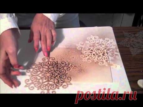 Мастер-класс- Скрапбукинг и 3D картинки , чернила спрей - YouTube