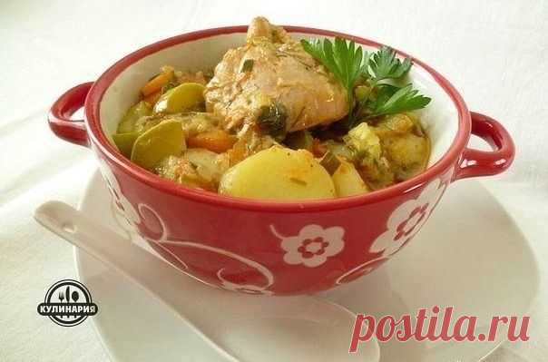 Летнее рагу с курицей