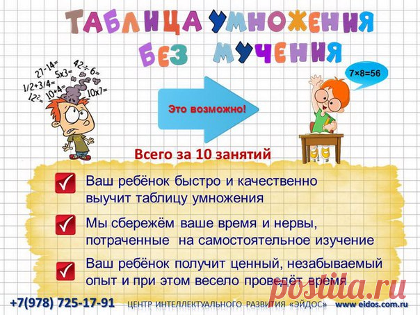 Каждому родителю рано или поздно приходится сталкиваться с проблемой: как ПОМОЧЬ ребенку запомнить таблицу умножения.
Зубрежка становится изнуряющим занятием во многих семьях.

Ребенок не хочет зубрить, ему хочется играть и веселиться.
Показать полностью…