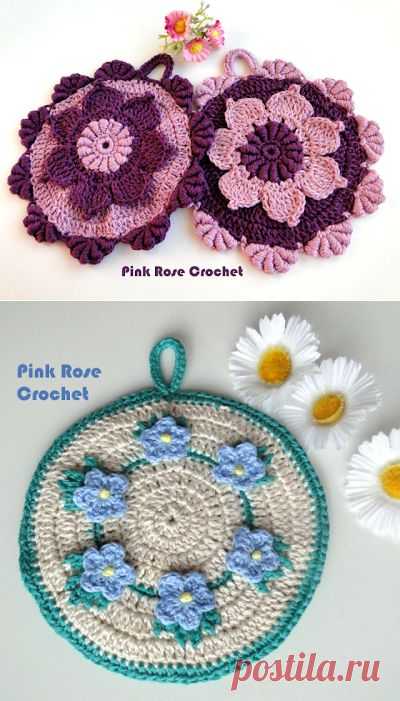 \ PINK ROSE CROCHET /: Resultados da pesquisa Pega panelas flor