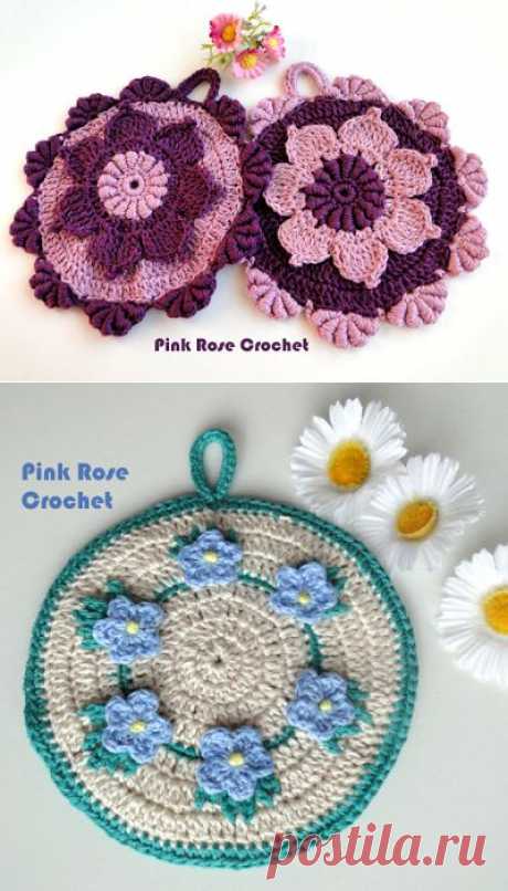 \ PINK ROSE CROCHET /: Resultados da pesquisa Pega panelas flor