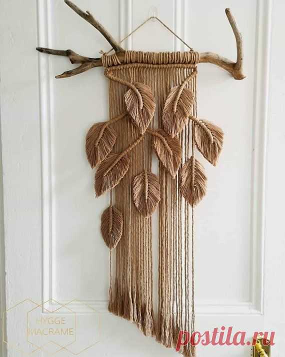 Handmade Monstera Macrame Wall Hanging  Made with 100% cotton cord (sand colour) and driftwood (pine doweling optional, please ask when ordering)  **Please note that each piece of driftwood will vary with natural shape**  Custom sizes and colours are available upon request.  This would hang