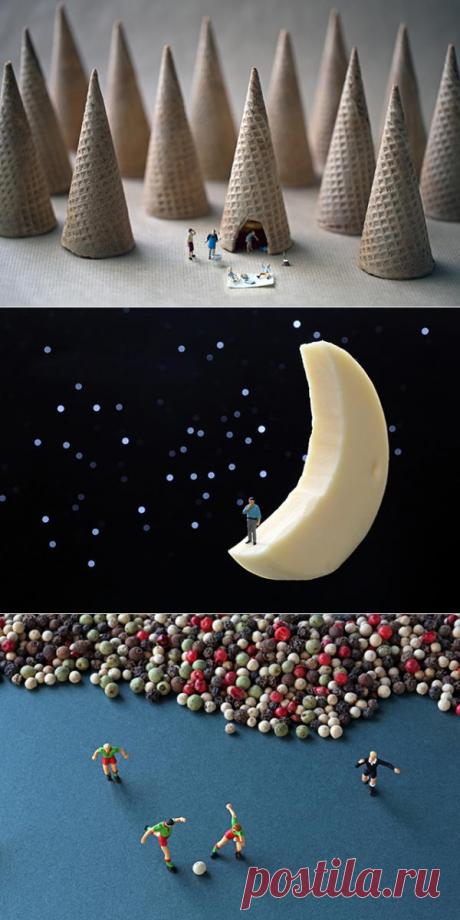 Крохотные человечки в мире еды - Фотография