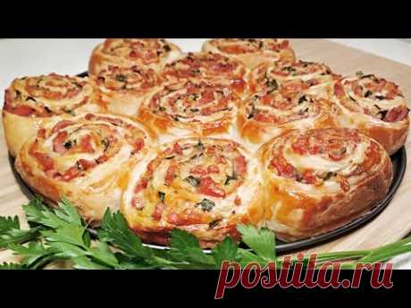 Булочки ЗАВИТУШКИ с сосисками за 1 час - YouTube
