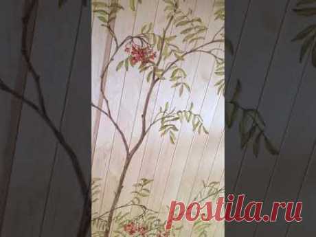 Роспись стен потолка деревянного дома #shorts #росписьстен #деревянныйдом #красивыйинтерьер