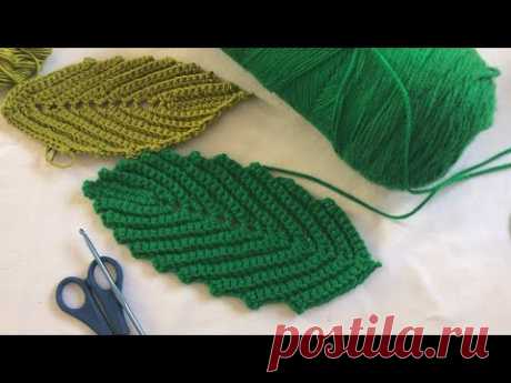 Hojas 🥬 a Crochet pasó a paso | Como hacer hojas a Crochet pasó a paso