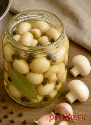 Рассол для маринада шампиньонов
Вот простой и вкусный рассол для маринования шампиньонов в домашних условиях. Подходит как для быстрых маринованных грибов, так и для заготовки под крышку в холодильнике.
Что понадобится на 1 литр рассола
• Вода — 1 литр
• Соль — 1,5 ст. ложки без горки
• Сахар — 1 ст. ложка
• Уксус 9% — 3 ст. ложки
• Лавровый лист — 2–3 шт.
• Чёрный перец горошком — 8–10 шт.
• Душистый перец — 3–4 шт.
• Чеснок — 3–4 зубчика (раздавить плоской стороной ножа)...