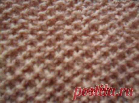 Жемчужный узор спицами. Схема + описание. | razpetelka.ru