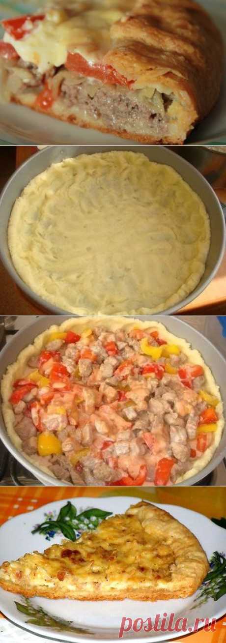 Открытый мясной пирог с картофельным тестом | БУДЕТ ВКУСНО!