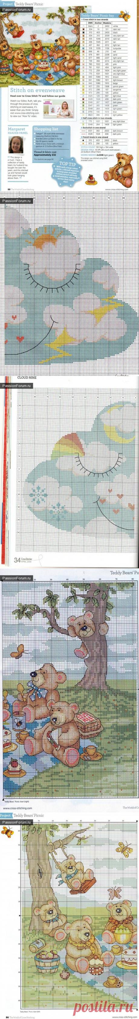 Схемы вышивки силуэтов и подушки (продолжение) / Схемы вышивки крестиком / PassionForum - мастер-классы по рукоделию