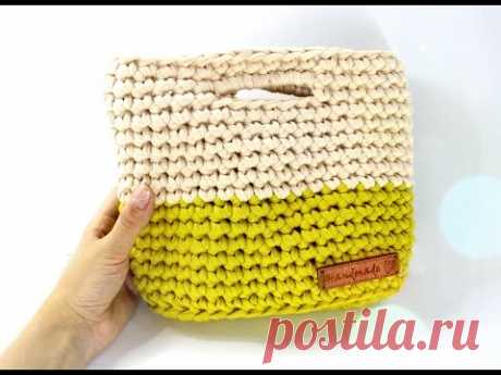 Сумка крючком. Трикотажная пряжа / Crochet bag