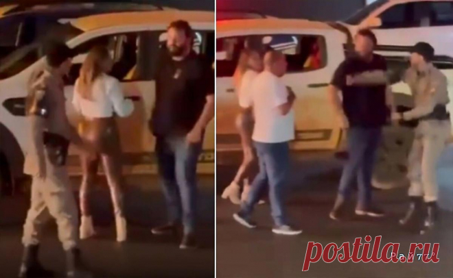Страж порядка «приземлил» тучного автовладельца и попал на видео в Бразилии