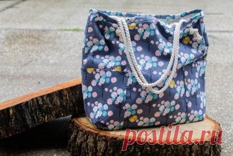 Объёмная сумка с верёвочными ручками: мастер-класс — Мастер-классы на BurdaStyle.ru