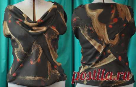 Гениальный двухслойный топ из шифона. Мастер-класс + выкройка | Дневник Иримед